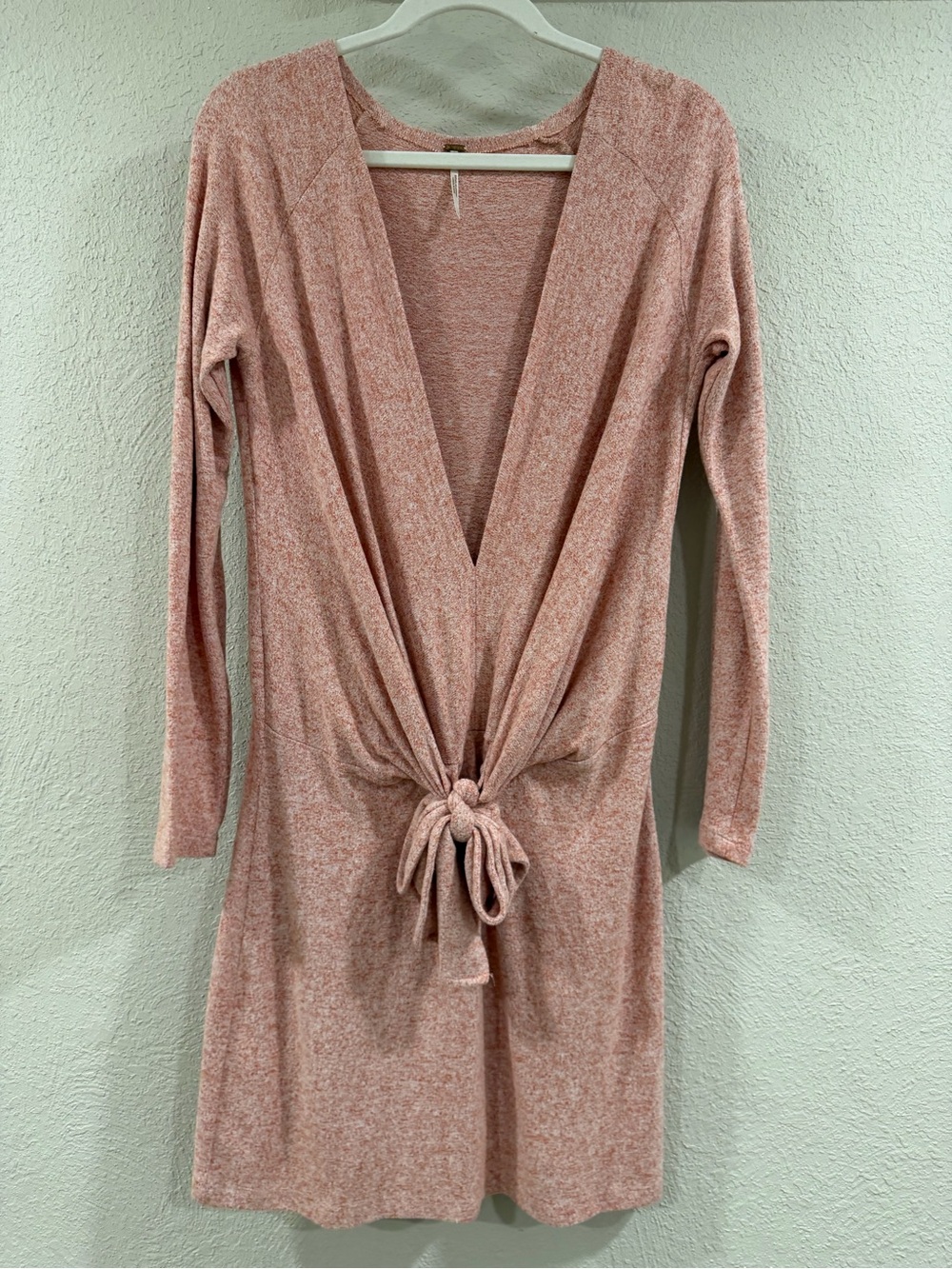 FREE PEOPLE Ginger Cozy Tie Front Sweater Dress EUC - Picture 2 of 8